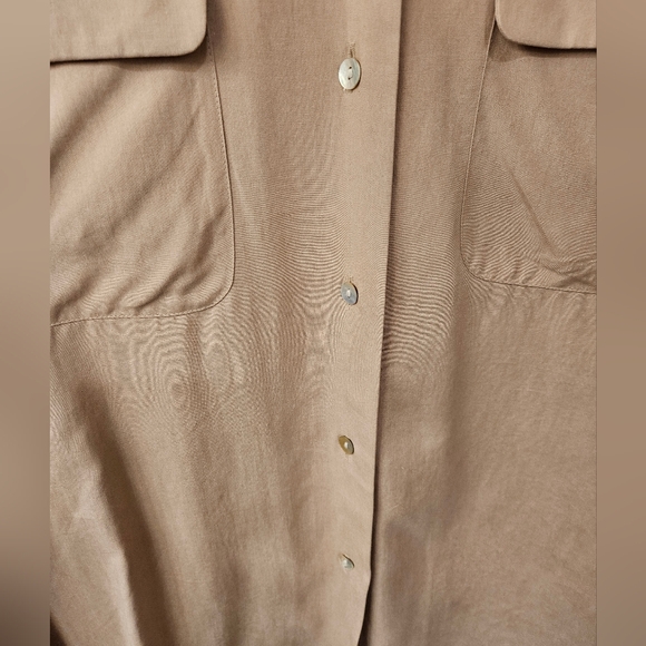 NWOT - SilkLand Mauve 100% Silk Camp Shirt - Size M - Picture 4 of 8
